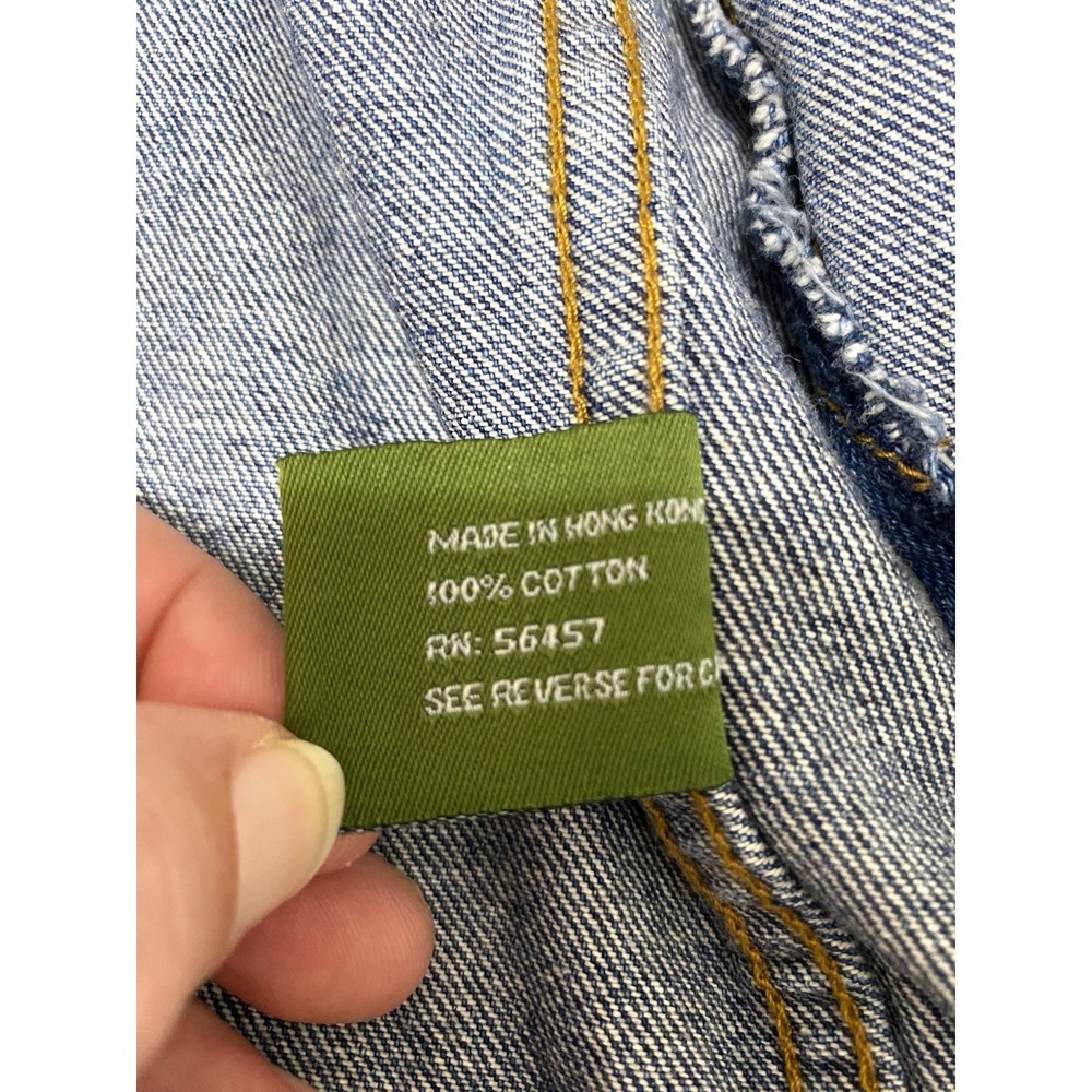 Casual Pointe Mens Denim Trucker Jacket Blue XL Vintage Relaxed Fit Cotton - Picture 8 of 12